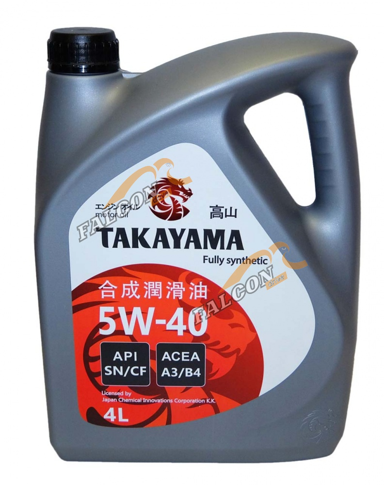 А/масло TAKAYAMA (ПЛАСТИК) 5w40 4л API SN/CF 