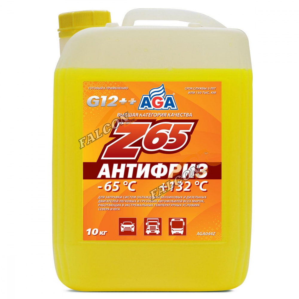 Антифриз AGA-65  10кг (AGA044z) (жёлтый)