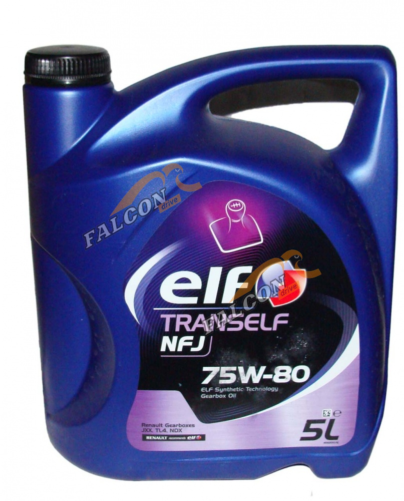 Масло трансм 75W80 GL-4+ ELF Tranself NFJ  5 л (п/синт)