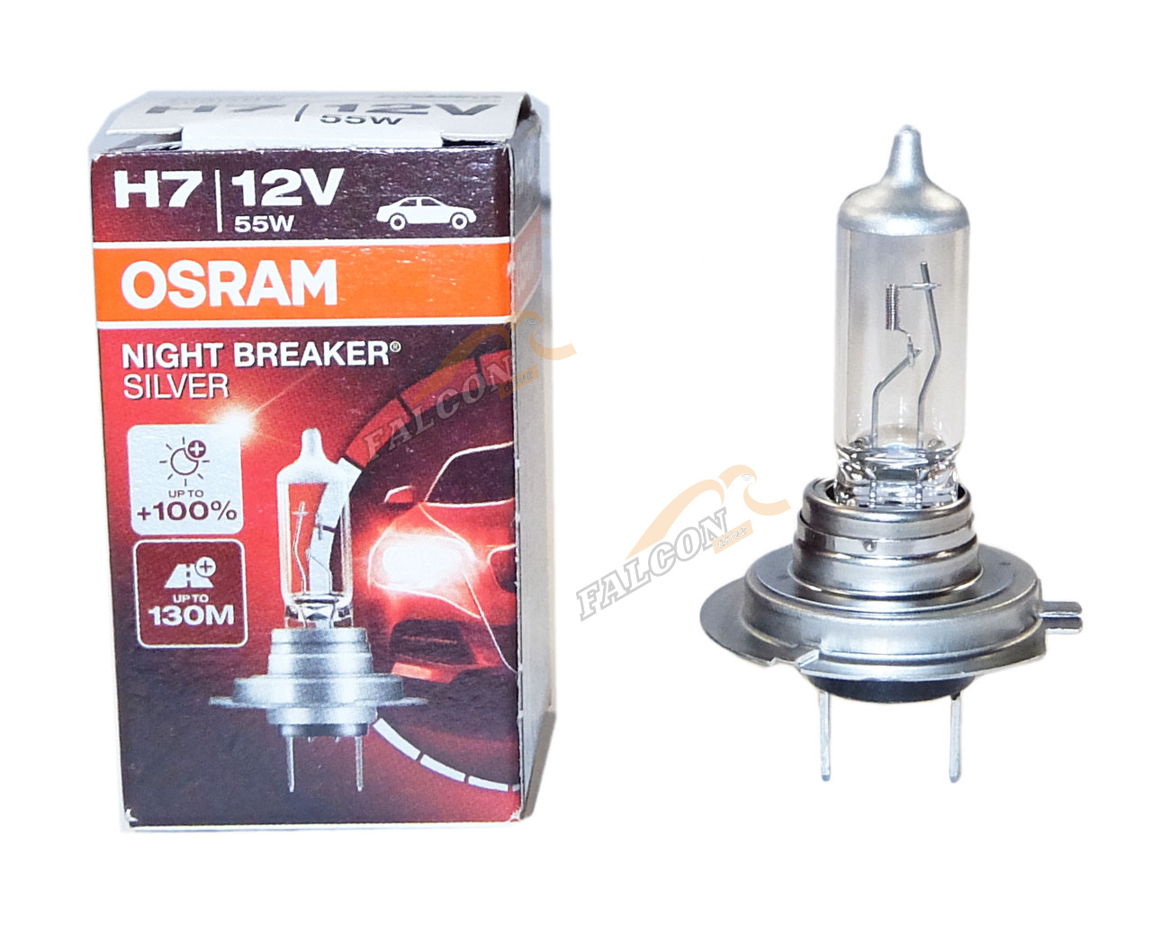 Лампа галог H7 12V55W+100% (Osram) 64210NBS NIGHT BREAKER SILVER