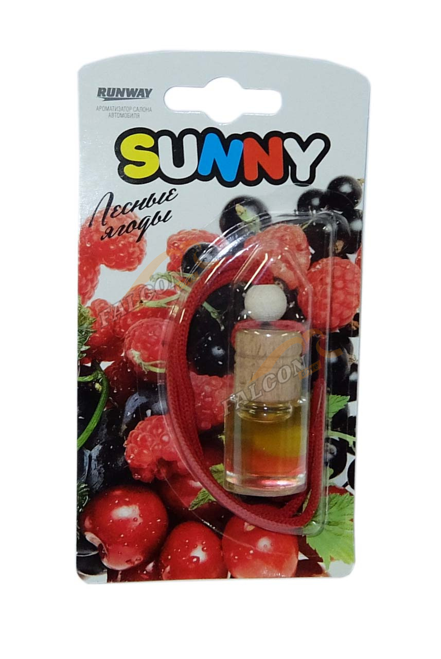 Ароматизатор подвес жидкий (RUNWAY) Sunny Лесные ягоды Бутылочка (дерево+стекло)