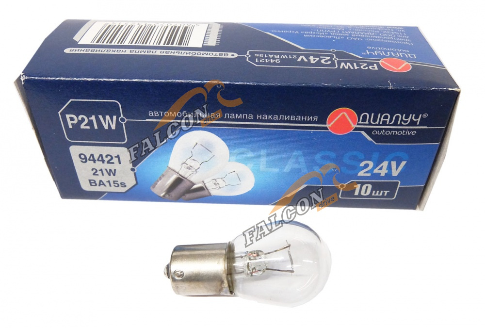 Лампа 24V21W (ДИАЛУЧ)  BA15s (поворотники) 94421