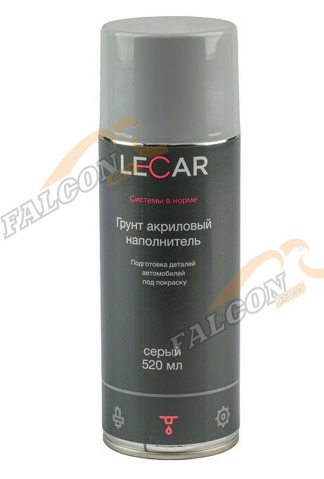 Грунт серый акрил аэр 520мл (LECAR) 