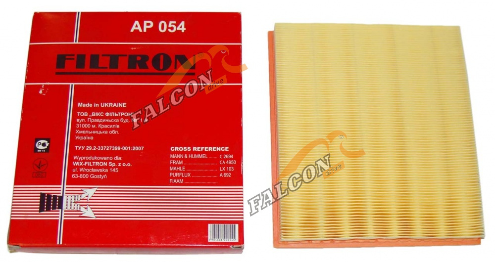 Фильтр воздушный (Filtron) AP 054 Opel MANN-FILTER C2694, KNECHT/MAHLE LX103