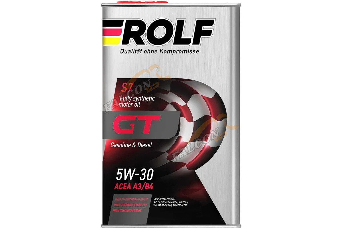 А/масло Rolf GT 5W30 1л ACEA A3/B4 МЕТАЛЛ