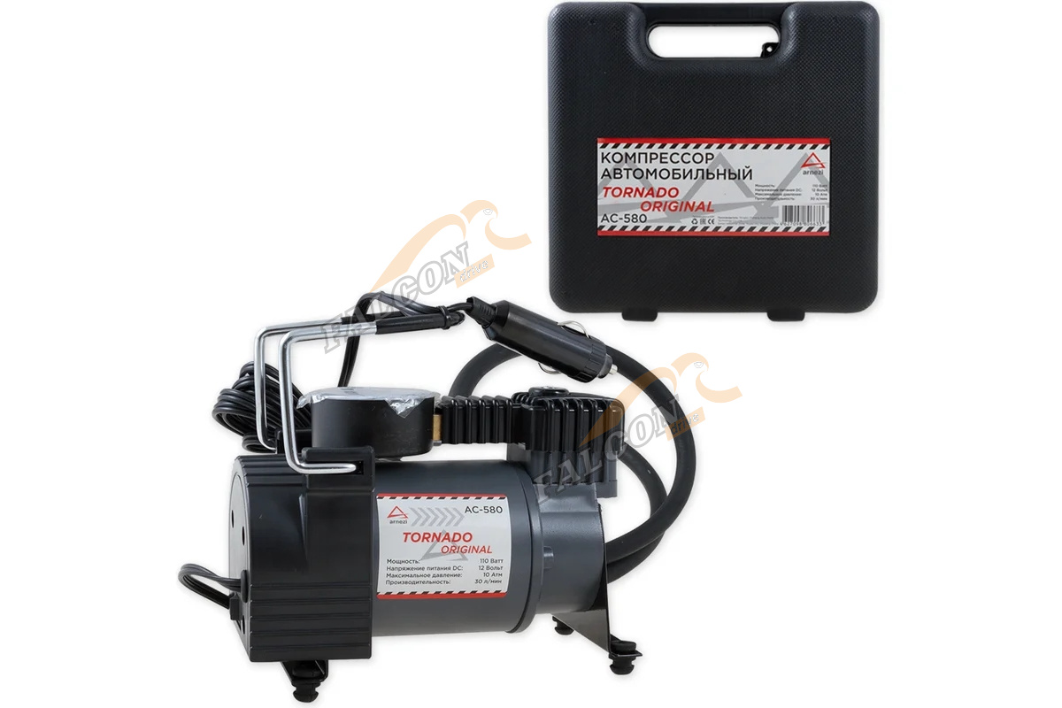 Компрессор TORNADO AC580 (Arnezi)  ORIGINAL CASE 10 бар, 30 л/мин, 110 Вт