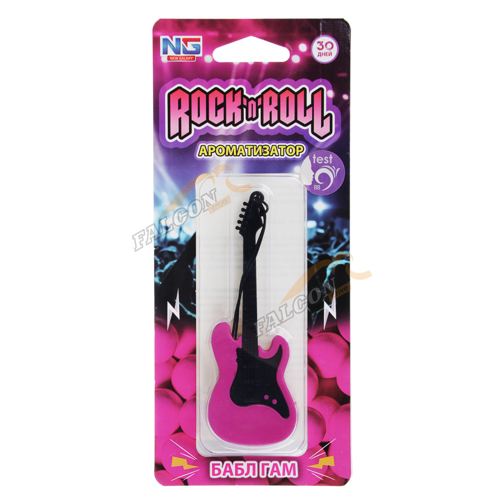 Ароматизатор подвес  Гитара (NEW GALAXY) "Рок-н-ролл" бабл гам, океан, новая машина, летний бриз