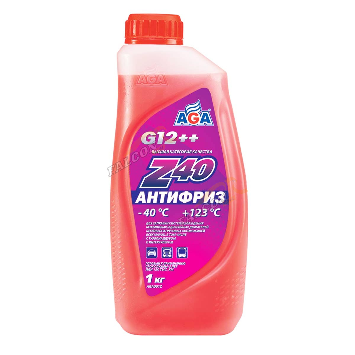 Антифриз AGA G12++ 1кг  (AGA001z) (красный)