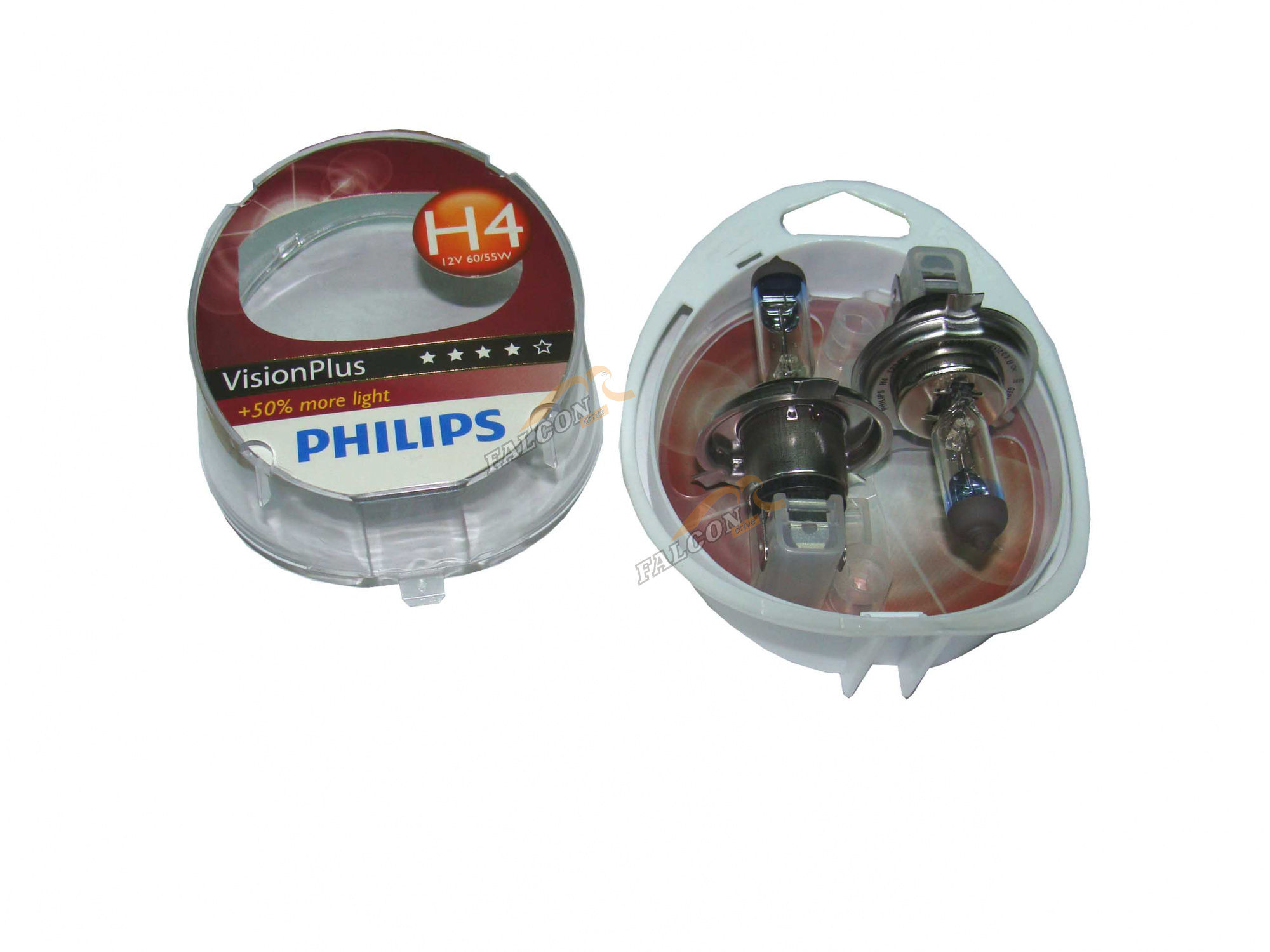 Лампа H4 галог 12V60/55W+60% (PHILIPS) VisionPlus к-т2шт 12342 VPS2