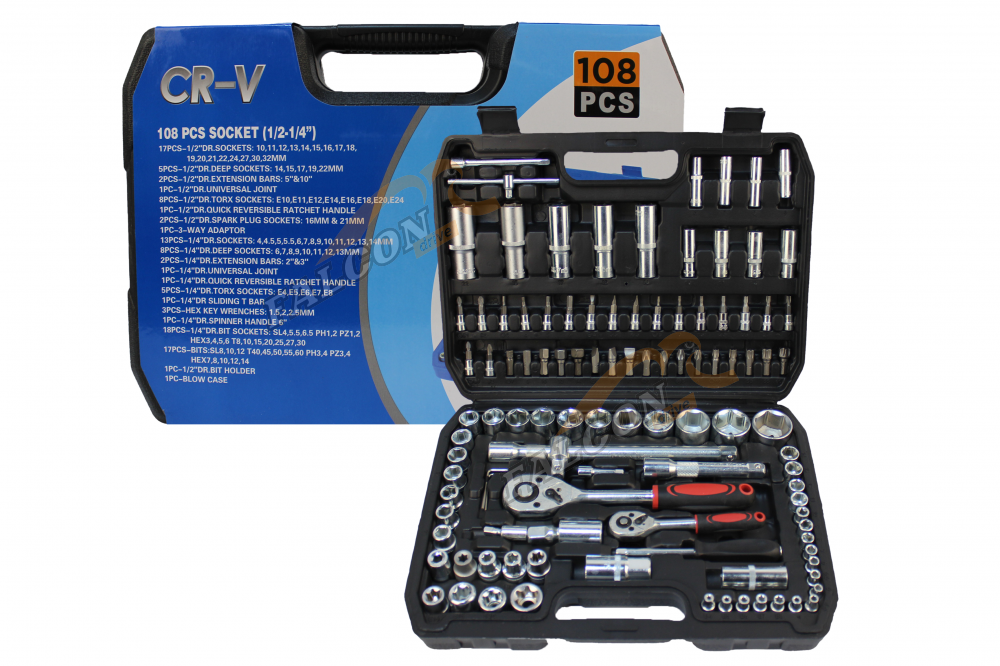 Набор инструмента  82 пр (CR-V) 1/4", 1/2" 6 гр
