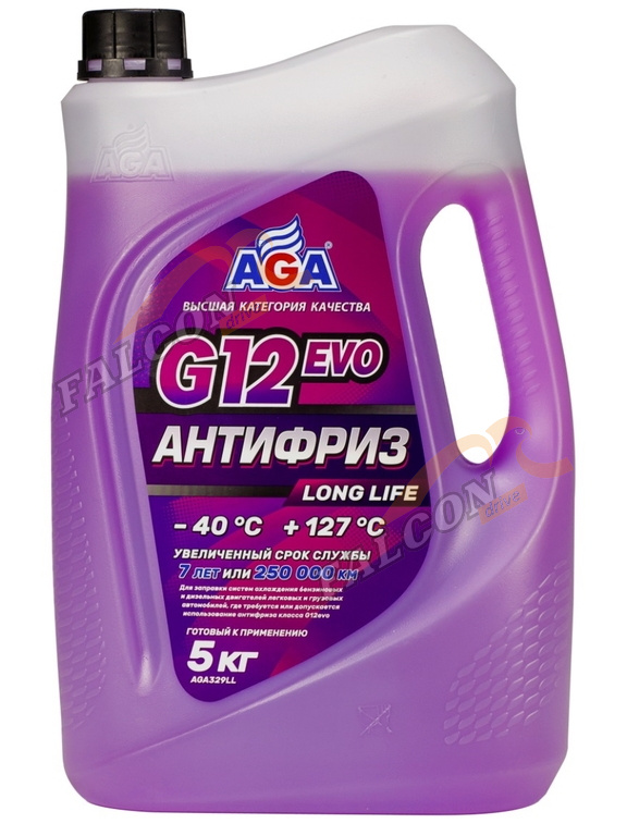 Антифриз AGA  5кг G12evo (AGA329LL) (фиолетовый)