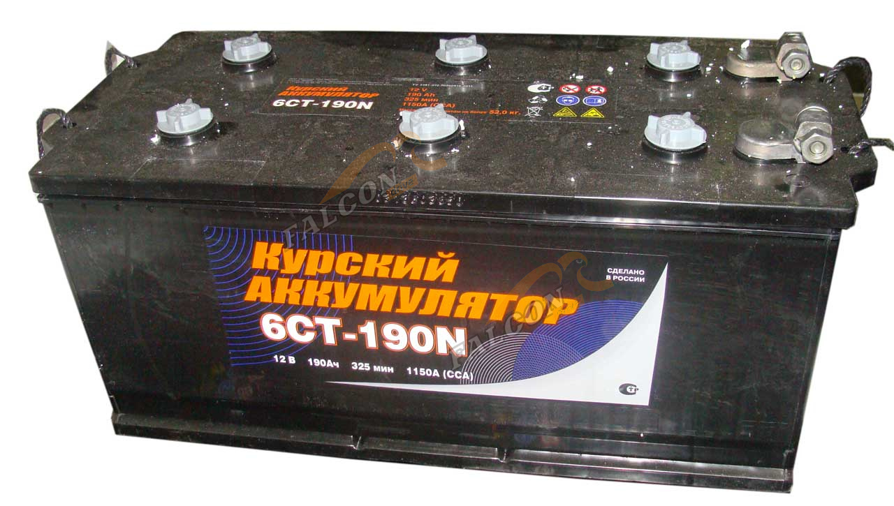 АКБ 190 КЗА высокий конус (EN1200A) ДШВ 525х240х242 с клеммами залит