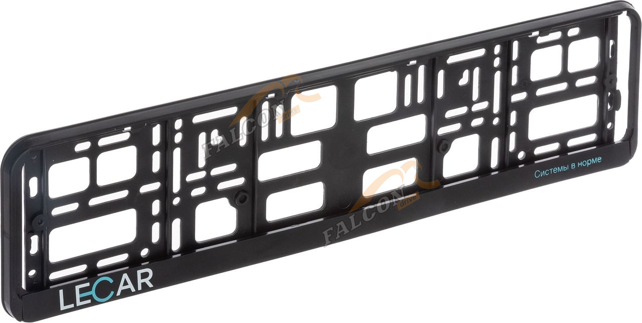 Рамка под номер LECAR чёрная шелкография с вкладышем LECAR