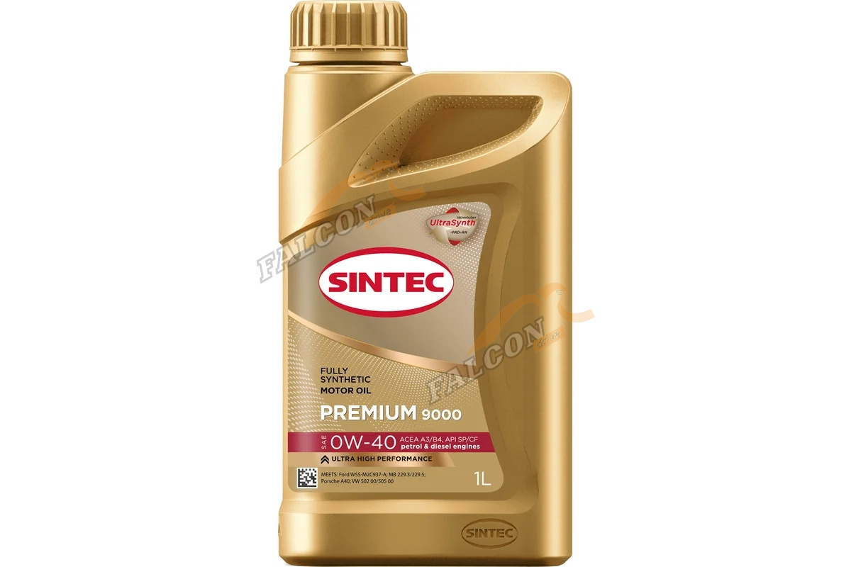 А/масло SINTEC Premium 9000 0W40 синт 1л A3/B4 SP/CF 