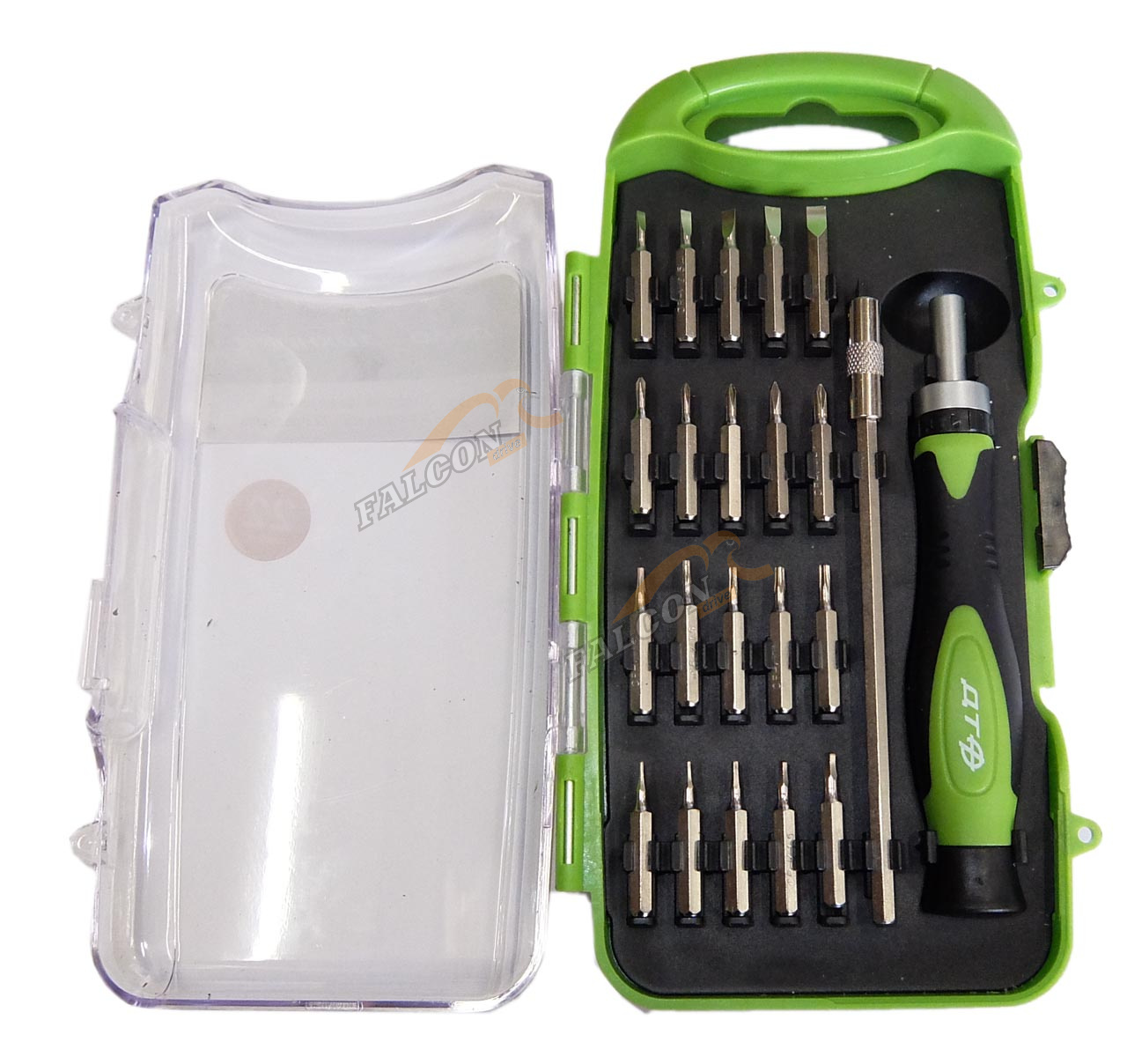 Отвёртка  1/8'' трещоточная для точных работ с битами 22предм (ДТ)