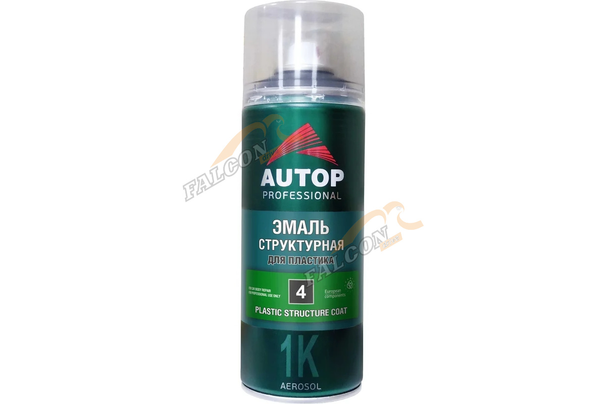 Эмаль для пластика структурная №4 Черная мелкая аэр 520мл (AUTOP PROFESSIONAL)
