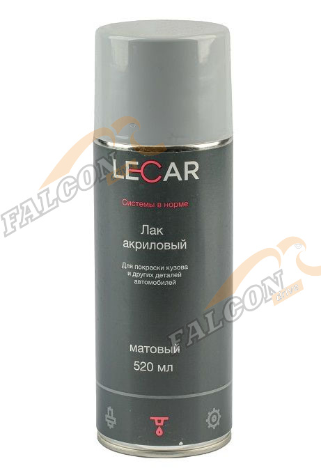 Лак матовый акрил аэр 520мл (LECAR) 