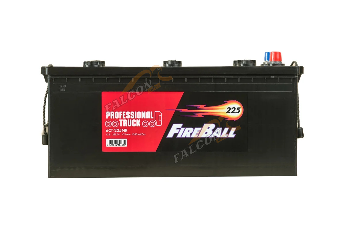 АКБ 225R Fire Ball (ОБР) (EN1350) ДШВ 518х274х237 с клеммами залит