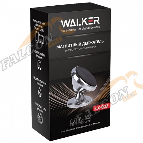 Держатель телефона (WALKER) шарнир, на панель, на магните 002
