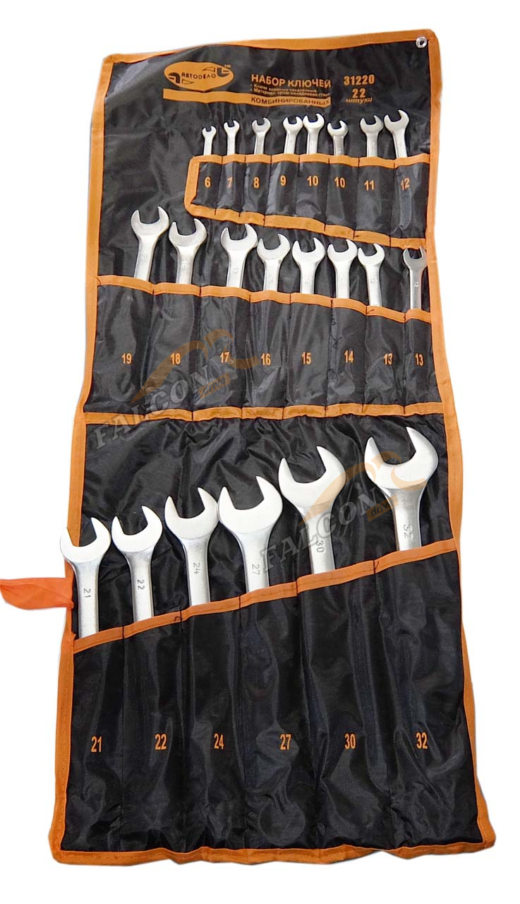Набор ключей комб 22 пр (6-32 мм) (АвтоДело) сумка (13411) 31220