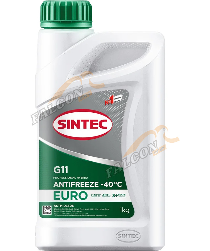 Антифриз Sintec Euro G-11 1кг green -40