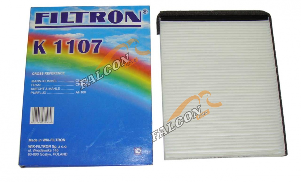 Фильтр салона (Filtron) K 1107 MANN-FILTER CU2630, KNECHT/MAHLE LA135