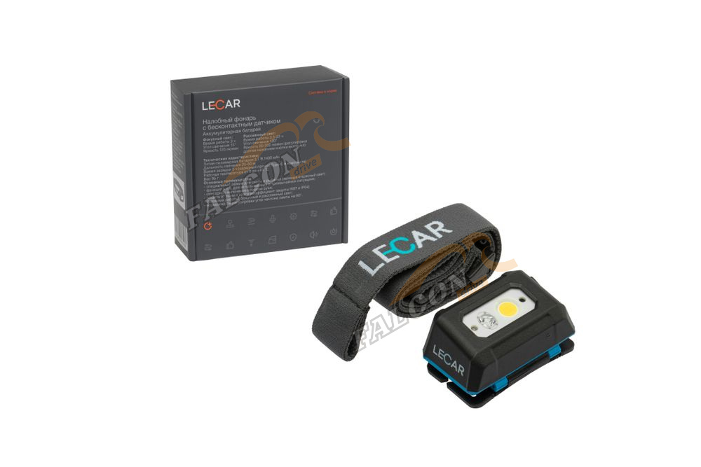 Фонарь налобный (Лада-Имидж LECAR) с бесконтактным датчиком, 200 lm, IP54, 1 400 mAh