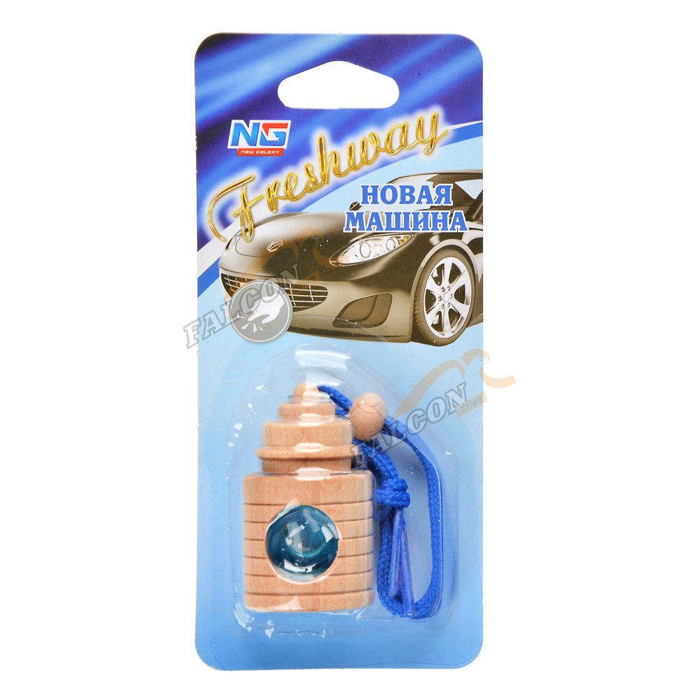 Ароматизатор подвес жидкий (NEW GALAXY) Новая машина Бутылочка (дерево+стекло) Freshway