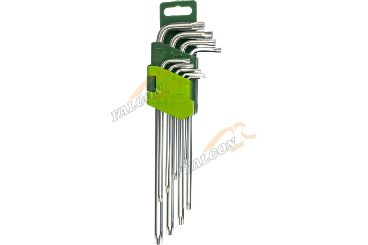 Набор ключей TORX 9 пр (Т10,15,20,25,27,30,40,45,50) длин с отверс (ДТ)
