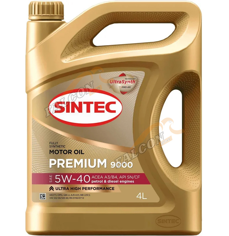 А/масло SINTEC Premium 9000 5W40 синт 4л A3/B4