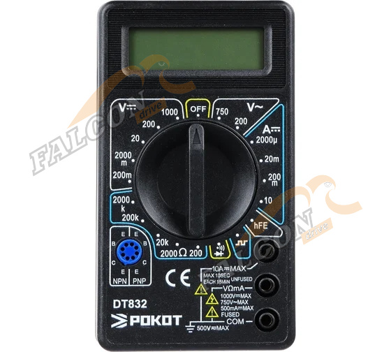 Тестер цифровой (Ермак) DT-832  660-015