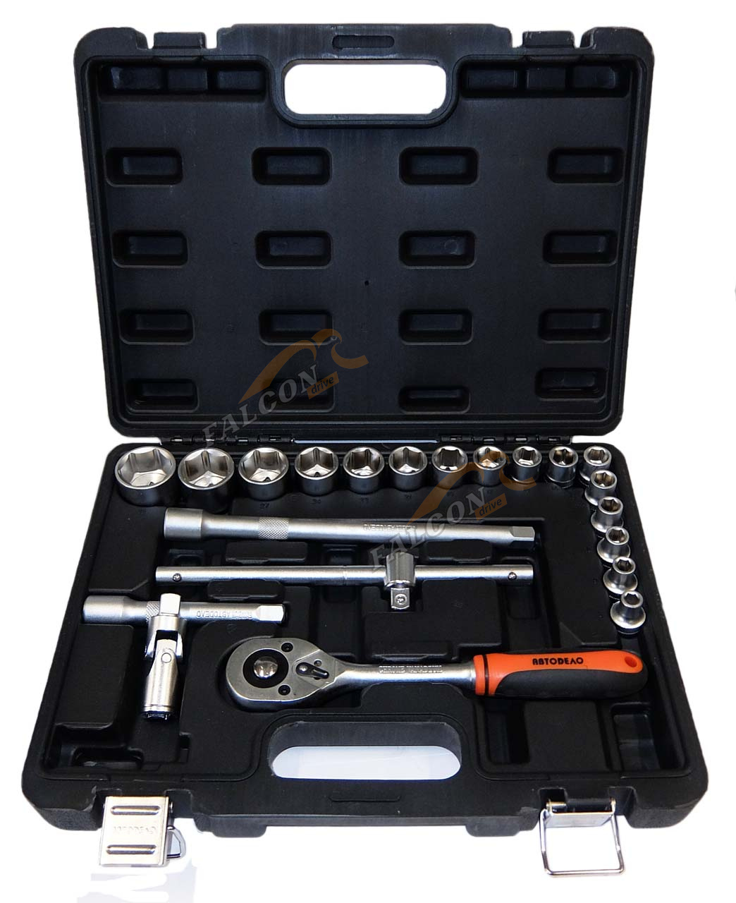 Головки набор 1/2" 6 гр 21 пр (АвтоДело) с трещоткой (13683) 39821