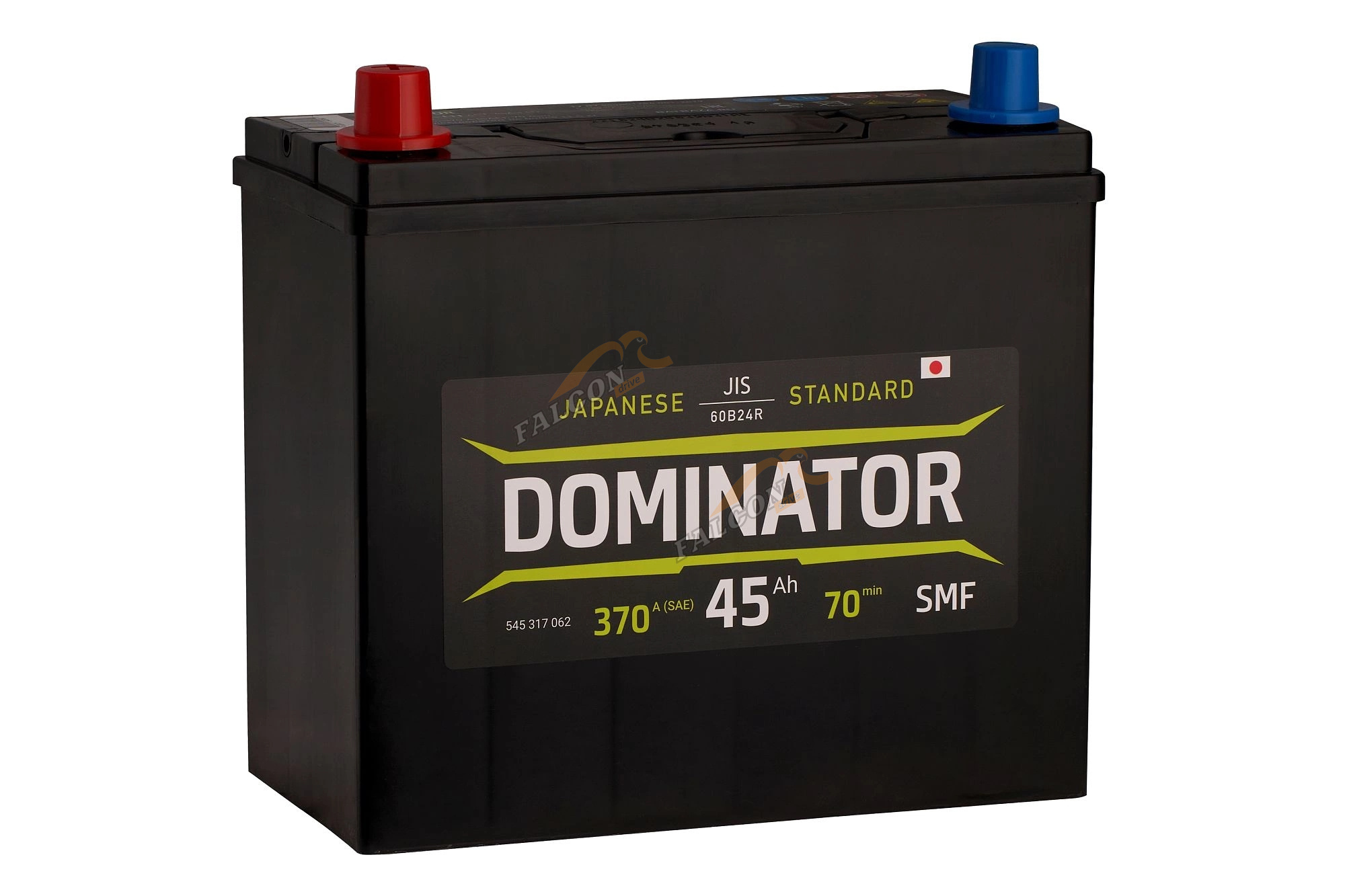 АКБ 45R тонк кл Dominator (JIS) (ОБР) (EN430) ASIA ДШВ 235х127х220 залит