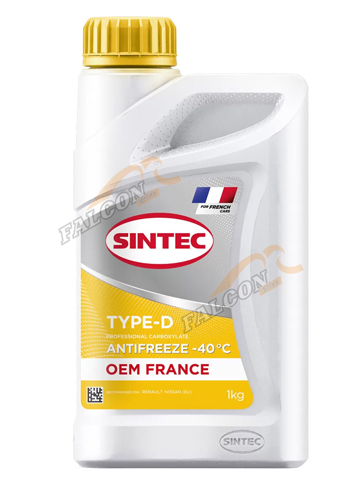 Антифриз Sintec OEM France Type-D 1кг (yellow)