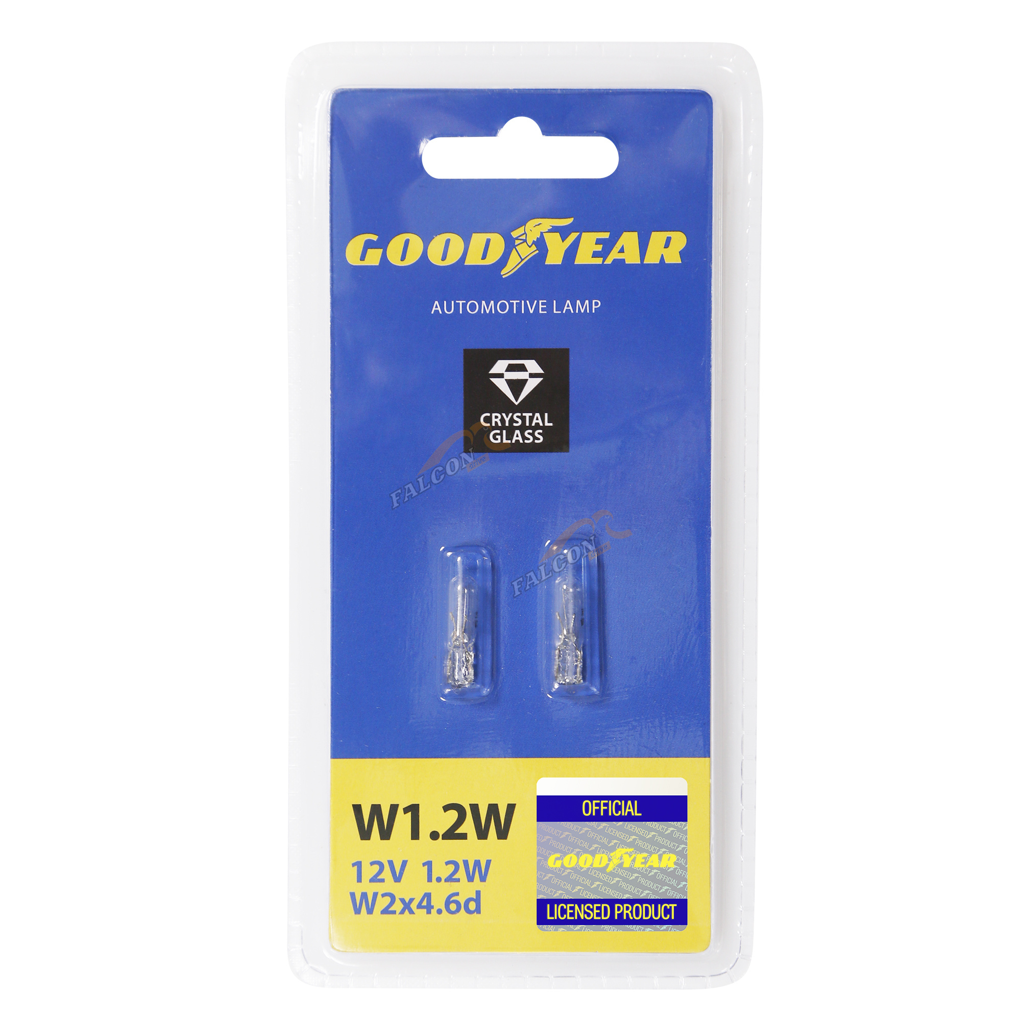 Лампа 12V1.2W  1.2W (Goodyear) (б/ц)  W2x4.6d (блистер: к-т 2шт.) GY015202