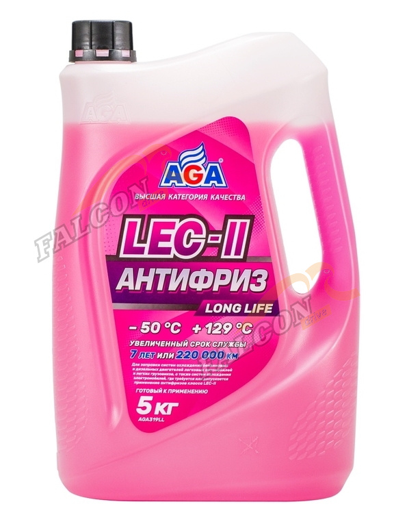 Антифриз AGA  5кг LEC-II  -50°С (AGA319LL) (розовый)