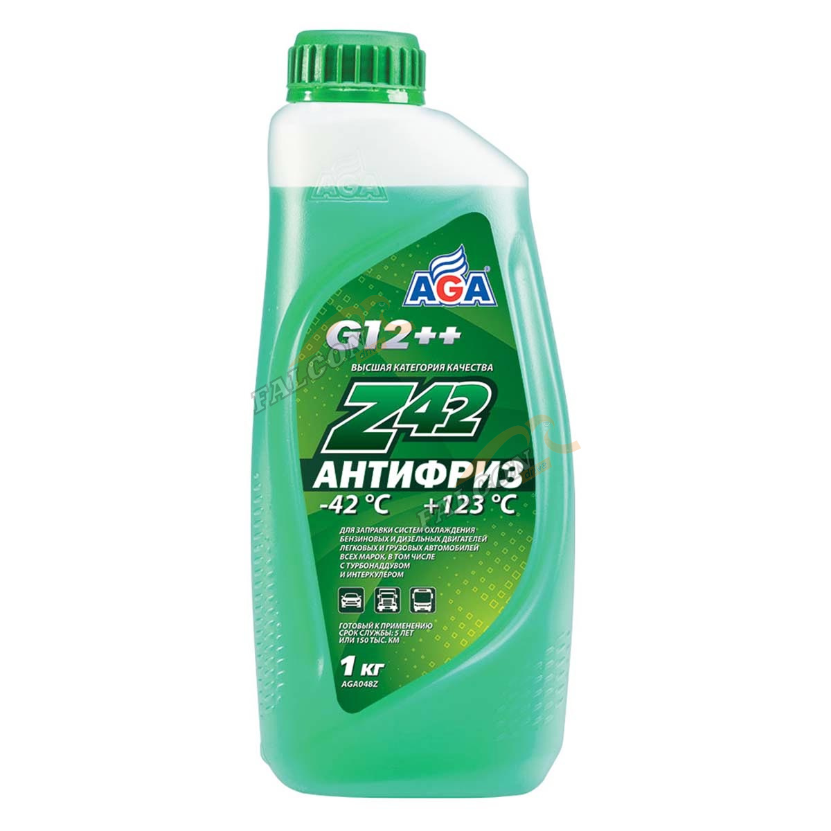 Антифриз AGA G12++ 1кг (AGA048z) (зелёный)