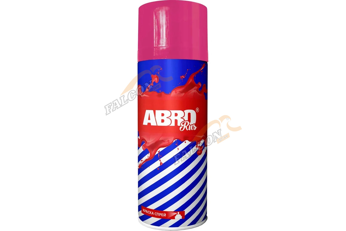 Краска акрил   Красная флуорисцентная  ABRO Rus 1012  (аэр) 312г