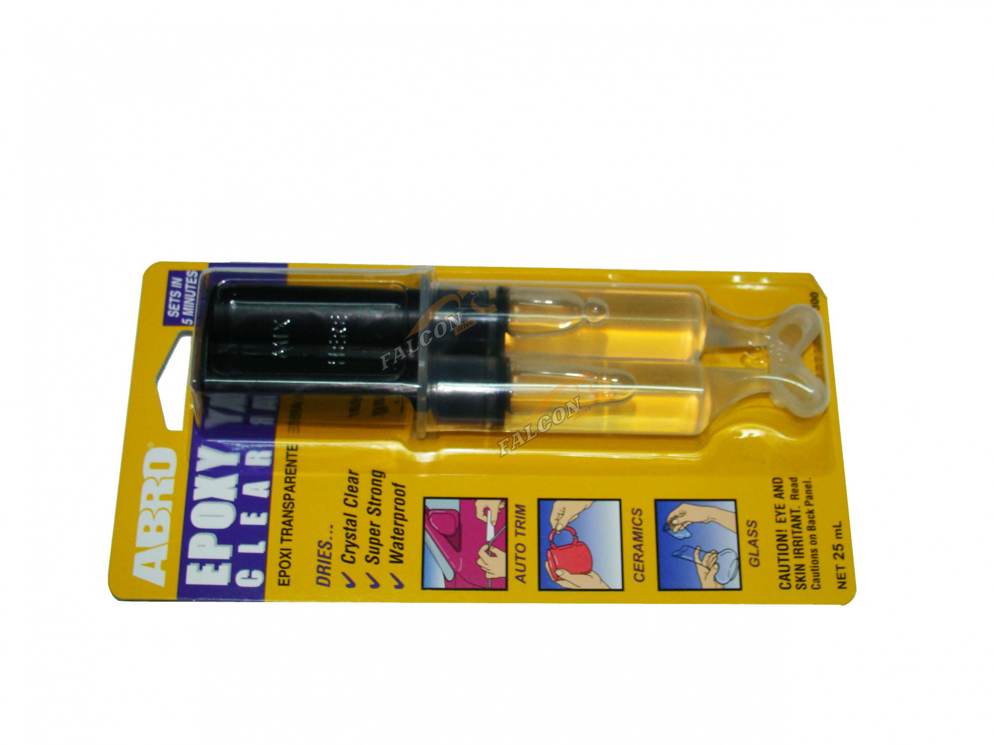 Клей эпоксидный прозрачный 25мл (ABRO) EP-300 в шприце