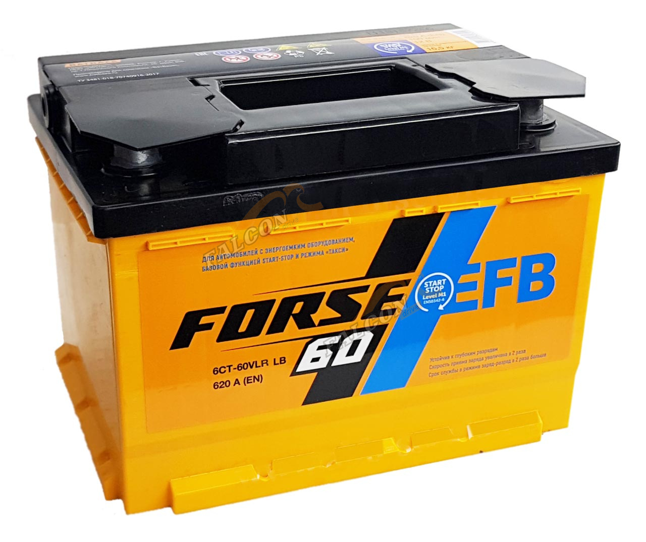 АКБ 60 Forse  EFB LB (низкий) (EN620) ДШВ 242х175х175 залит