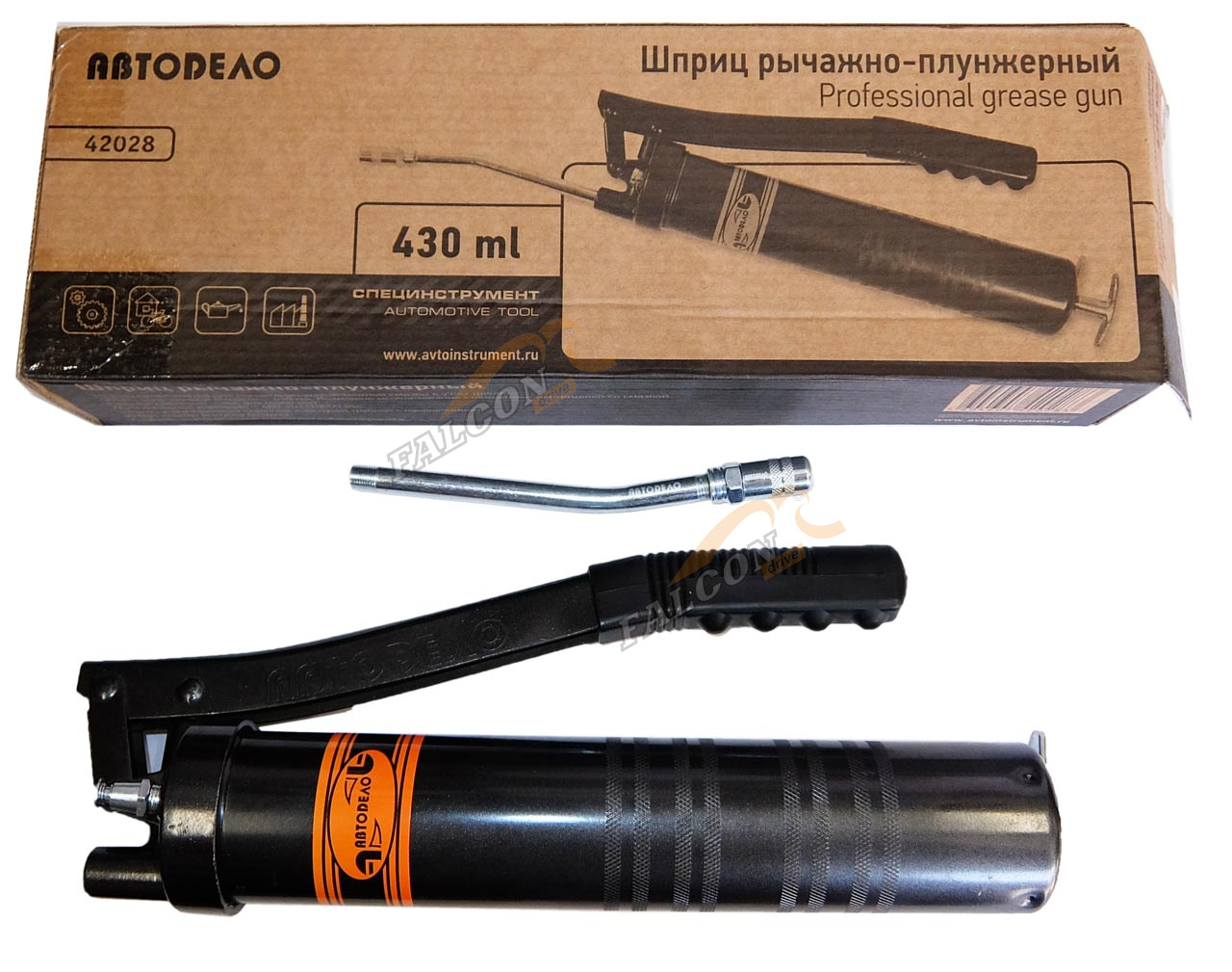 Шприц рычажно-плунжерный 430 мл (АвтоДело) Professional (10419) 42028
