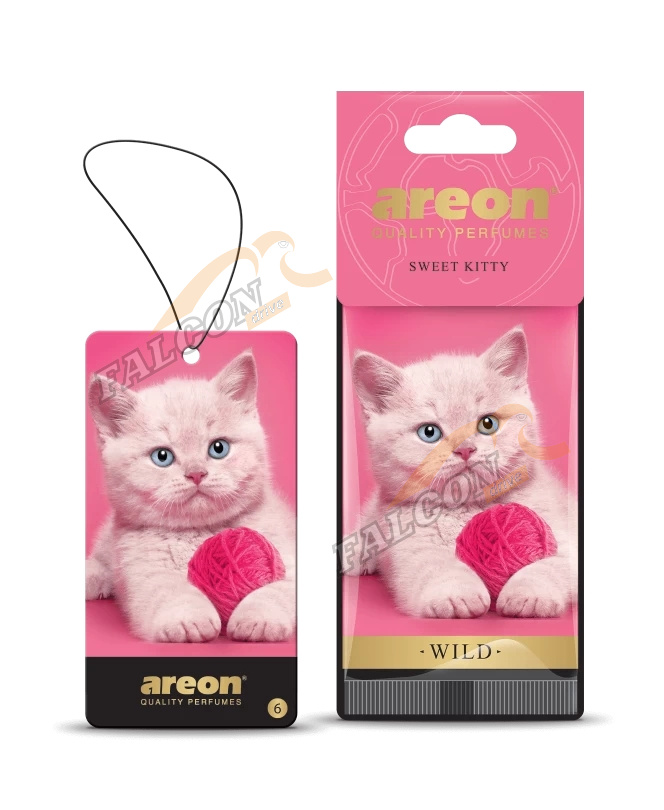 Ароматизатор подвес картон (AREON)  "WILD"  Sweet Kitty  (Милая Китти)