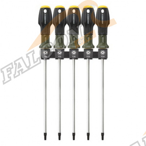 Отвертки набор Torx L 250 мм 5 пр (Т10,Т15,Т20,Т25,Т30) (ДТ) с отверстием