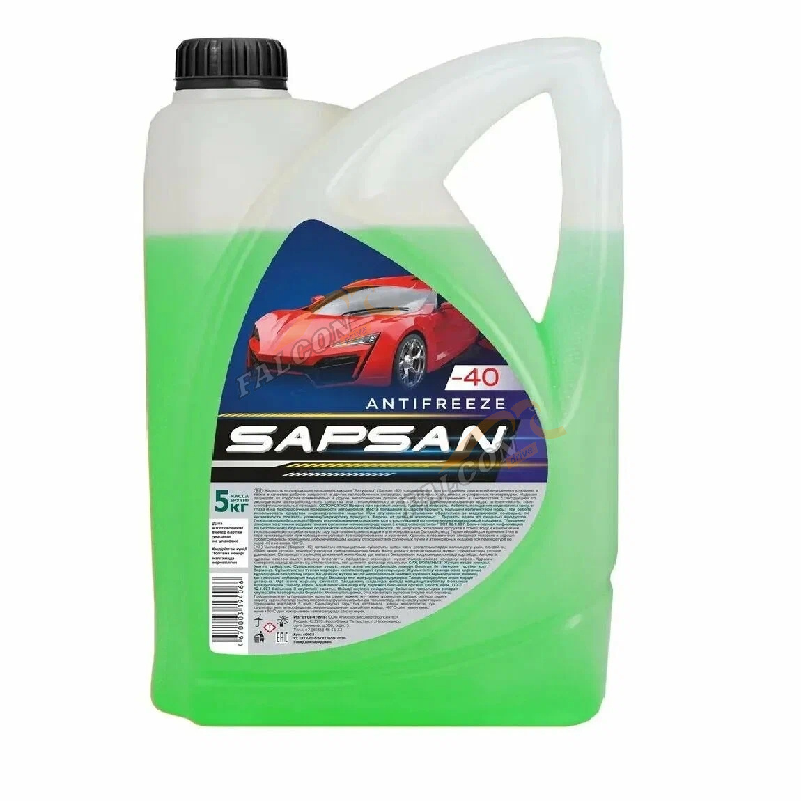 Антифриз Sapsan 5 кг зеленый (Нижнекамск) (Ак)
