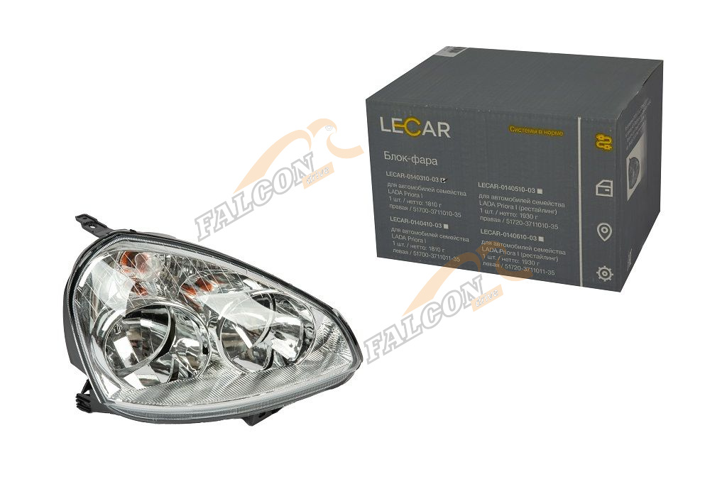 Блок-фара ВАЗ-2170 Priora прав (LECAR) 