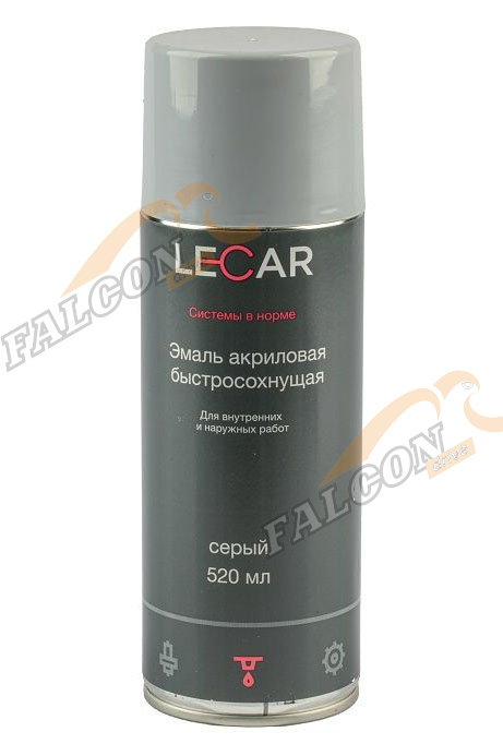 Эмаль акриловая  серая аэр 520мл (LECAR) 