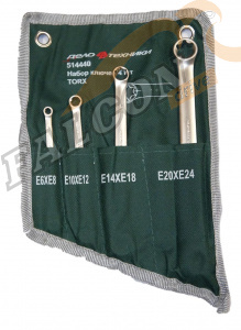 Набор ключей накид TORX 4 пр (E6xЕ8, Е10хЕ12, Е14хЕ18, Е20хЕ24) (ДТ) сумка