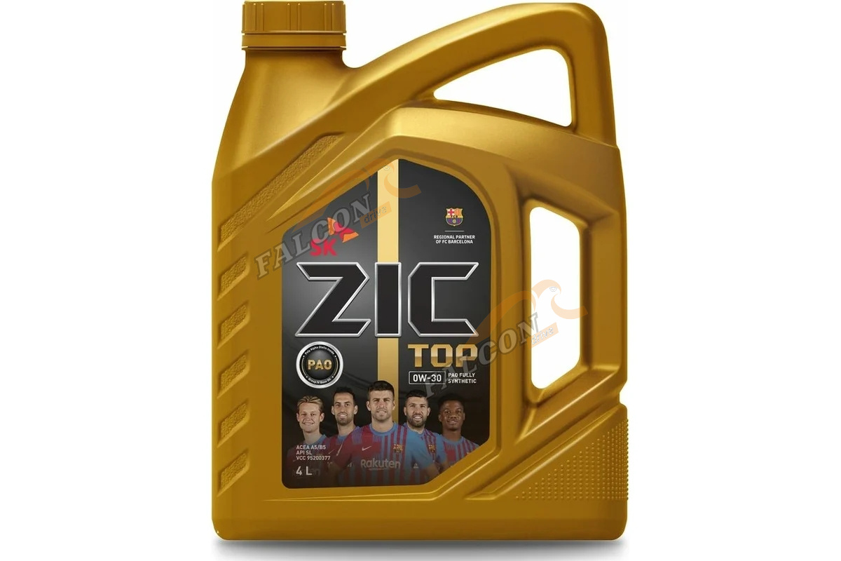А/масло ZIC  0W30 TOP PAO 4 л A5, B5, SL