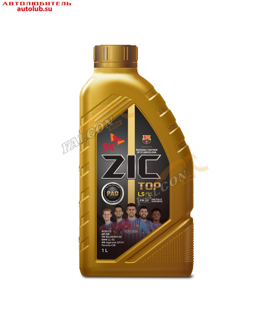 А/масло ZIC  5W30 TOP PAO LS 1 л допуск C3