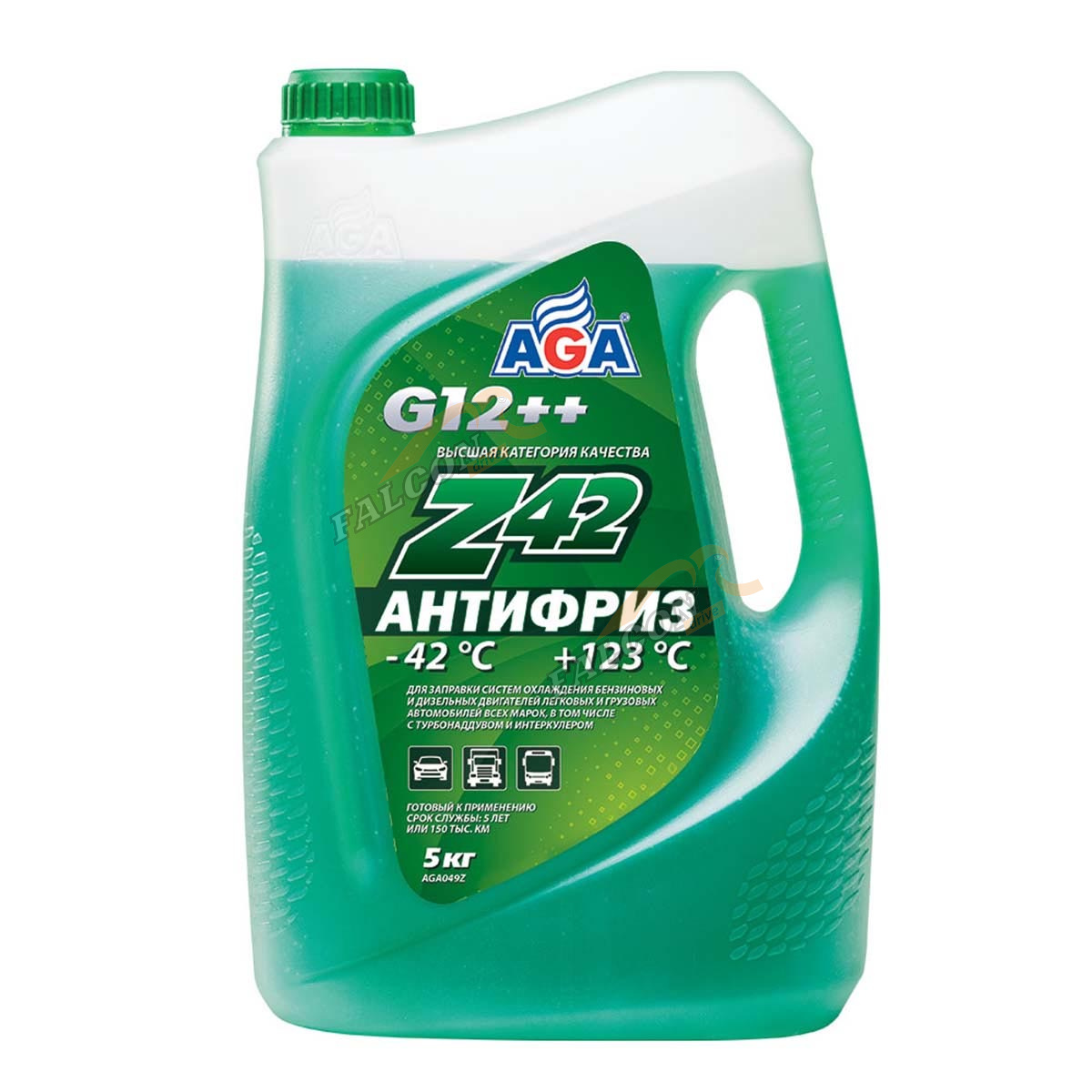 Антифриз AGA G12++ 5кг (AGA049z) (зелёный)